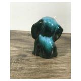 Vintage Drip Glaze Blue Mountain Pottery Dog Figurine