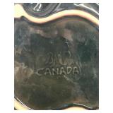 Vintage BMP Canada Drip Glaze Blue Mountain Pottery Large Swirl Bowl