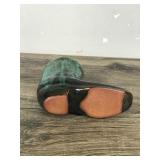 Vintage Drip Glaze Blue Mountain Pottery Cowboy Boot Figurine