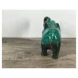 Vintage Drip Glaze Blue Mountain Pottery Elephant Figurine