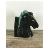 Vintage Drip Glaze Blue Mountain Pottery Horse Head Book End