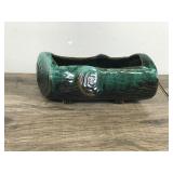 Vintage Drip Glaze Blue Mountain Pottery Log Vase