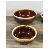 Lot of 5 - Vintage McCoy Brown Drip Glaze Dish ware - see description for more info