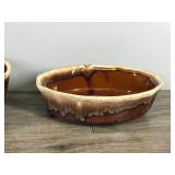 Lot of 5 - Vintage McCoy Brown Drip Glaze Dish ware - see description for more info