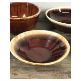 Lot of 6 - Vintage Brown Drip Glaze Bowls