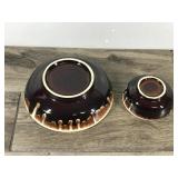 2 - Vintage Pfaltzgraff Brown Drip Glaze Bowls
