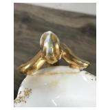 2 - VTG UCAGCO PORCELAIN Ornate VASES CHERUB BABY GOLD Trim