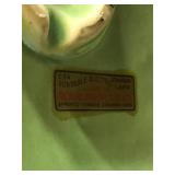 Vintage Shawnee USA Electric Portable Lamp - Deer Fawn Laying next to logs with flowers overhead