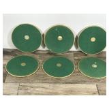 6 - Vintage Abel Grimmer Round Art Pictures (Lordy Clare - Made in England)