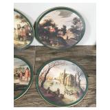 6 - Vintage Abel Grimmer Round Art Pictures (Lordy Clare - Made in England)