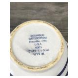 Vintage R. R. P. Co. Roseville, Ohio Robinson Ransbottom Striped Bowl