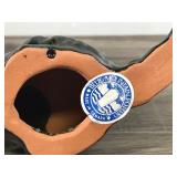 Vintage Drip Glaze Blue Mountain Pottery Terrier Dog Figurine