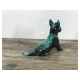 Vintage Drip Glaze Blue Mountain Pottery Terrier Dog Figurine