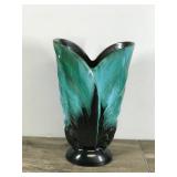 Vintage Drip Glaze BMP Canada Blue Mountain Pottery Embossed Vase