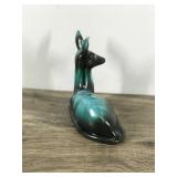Vintage Drip Glaze Blue Mountain Pottery Deer Figurine