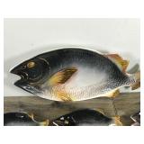Vintage Large Fish Serving Platter with 6 Small Fish Serving Trays