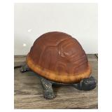 Amber Glass Turtle Lamp