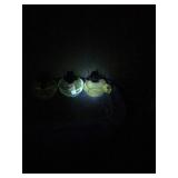 3 - Vintage Kerosine Oil Lamps with a Pack of Oil Lamp Wicks - All 3 of them glow green when you put a black light on them