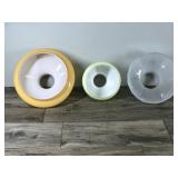 3 - Vintage Glass Lamp Shades