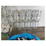 Lot of Canning Jars and Lids