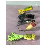 Lot of 10 Collectible Hula Popper Fishing Lures