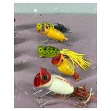 Lot of 10 Collectible Hula Popper Fishing Lures