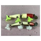 2 - Collectible Wooden Creek Chub Pikie / Minnow Fishing Lures