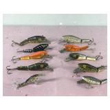 Lot of 10 Collectible L&S Fishing Lures