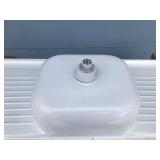 Large Metal Sink with New Paint Job - saw horses are not included