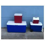 Lot of 4 Coolers