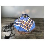 Vintage Stained Glass Hanging Lamp
