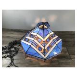 Vintage Stained Glass Hanging Lamp