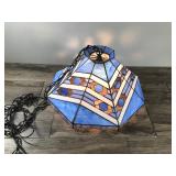 Vintage Stained Glass Hanging Lamp