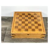 VINTAGE WOOD MARLBORO DELUXE GAME SET CHECKERS BACKGAMMON