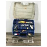 Flambeau Double Sided Tackle Box with Fishing Lures on one side