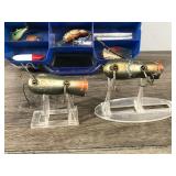 Flambeau Double Sided Tackle Box with Fishing Lures on one side