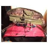 Compound bow with case and accessories