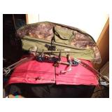 Compound bow with case and accessories