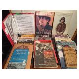 1925-2008 Sonmg books and banjo playing books including Bob Dylan and Kris kistopherson guitar playing song books