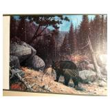 Les Kouba signed framed bear print