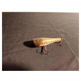 Vintage Paw Paw J. C. Higgins wooden pike Plunker fishing lure