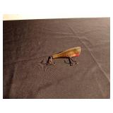 Vintage Paw Paw J. C. Higgins wooden pike Plunker fishing lure