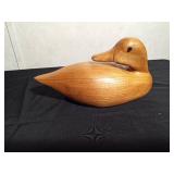 1987 Hand carved wooden duck by B. W. Teal