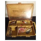 Mini Magnum Plano 2-sided tackle box of musky spoons, lures and spinners