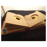 Vintage 45 records in a vintage record album
