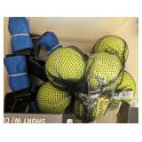 Mixed Bin Sporting Goods - Nut Cups, Gloves, Balls, Etc