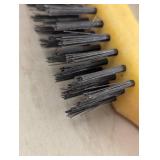 Par of Heavy Duty Wire Bristle Brushes - Yellow Poly Handles