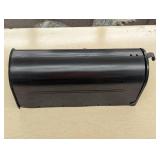 Standard Black Mail Box with Red Flag