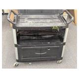 Rubbermaid Xtra Utility Cart - Heavy Duty - With Shelves and Doors