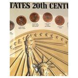 Framed United States 20th Century Coins - 1986 One Ounce (.999) Silver Coin, 1890 Morgan Silver Dollar, 1944 Walking Liberty Half Dollar, 1913 Barber Half Dollar, 1930 Standing Liberty Quarter and Mor